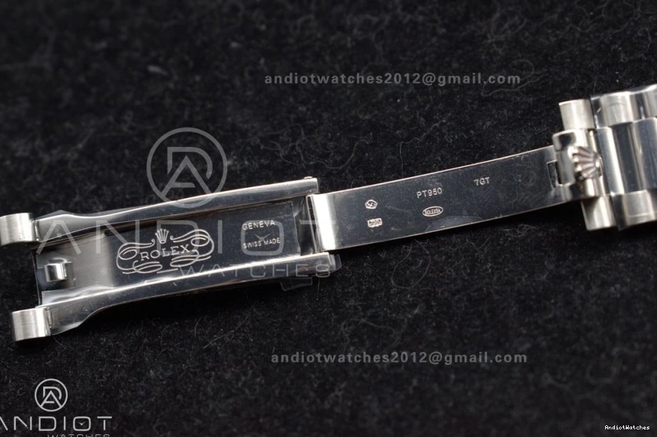 40 GSF Dial Weight DayDate on President A Crystal Black Bracelet Bright Gain 718 SS 0227